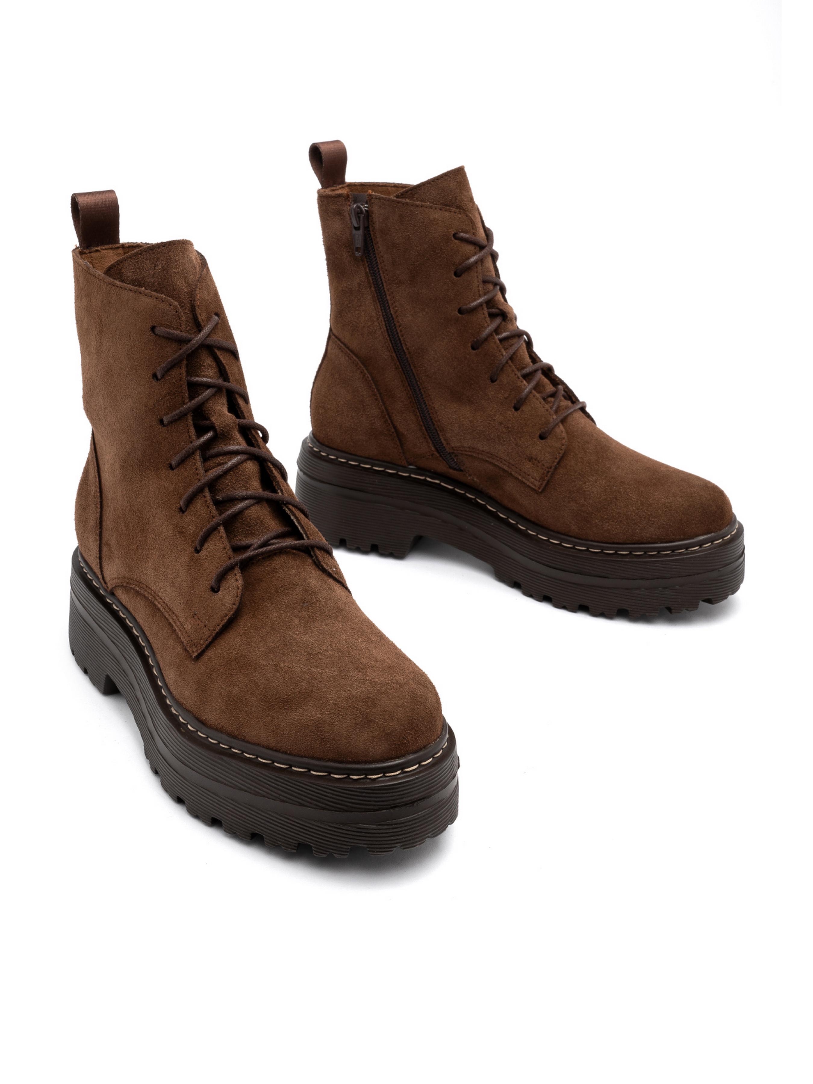 Ботинки замшевые женские зимние RYLKO р. 41 Темно-коричневый (2LUE3_IG _2TA)