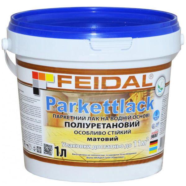 Лак паркетный полиуретановый Feidal Acryl Parkettlack матовый на водной основе для деревянных полов 1 л Прозрачный (1816108341)