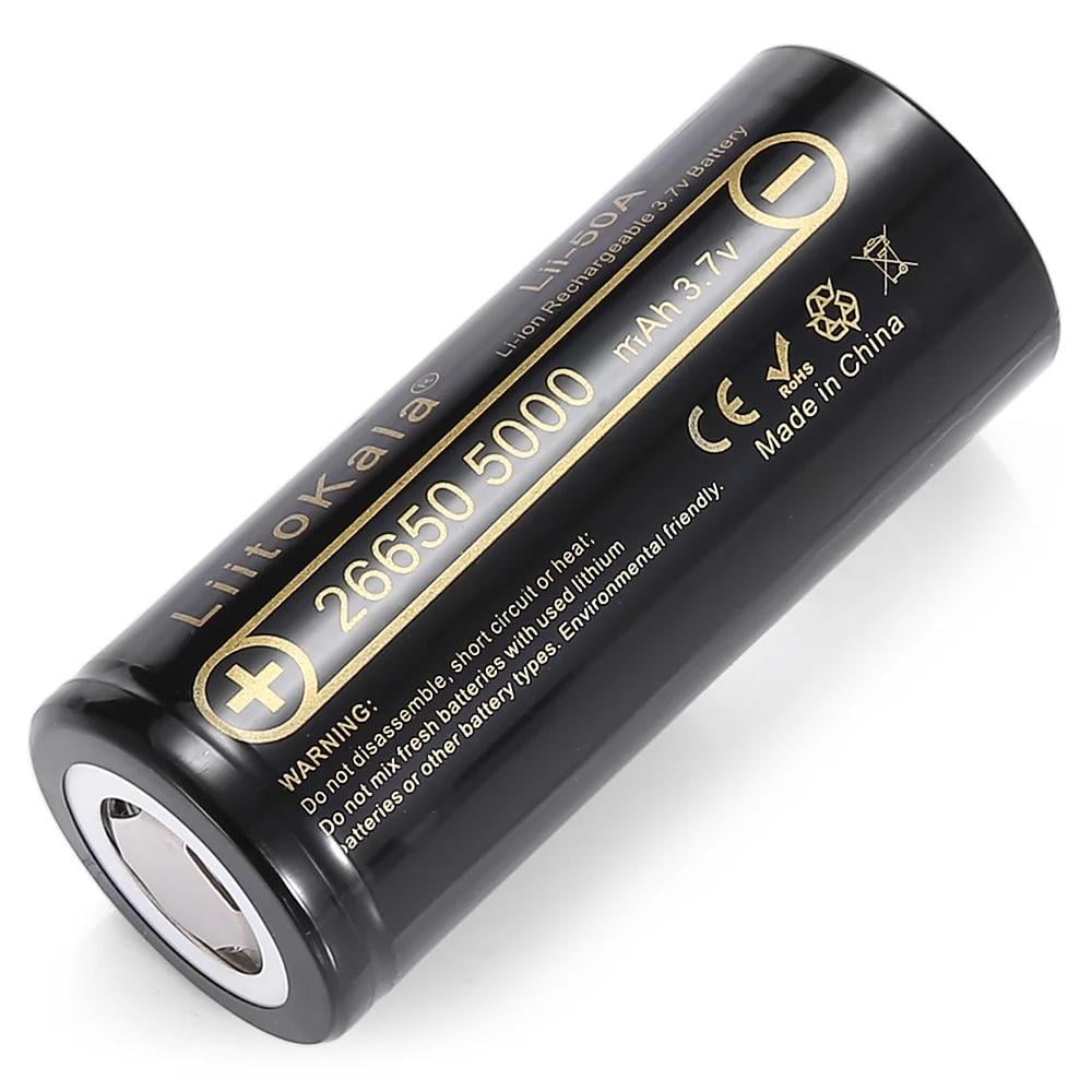 Акумулятор LiitoKala Lii-50A 26650 5000 mAh 10 A Li-Ion високоємний (14172329)