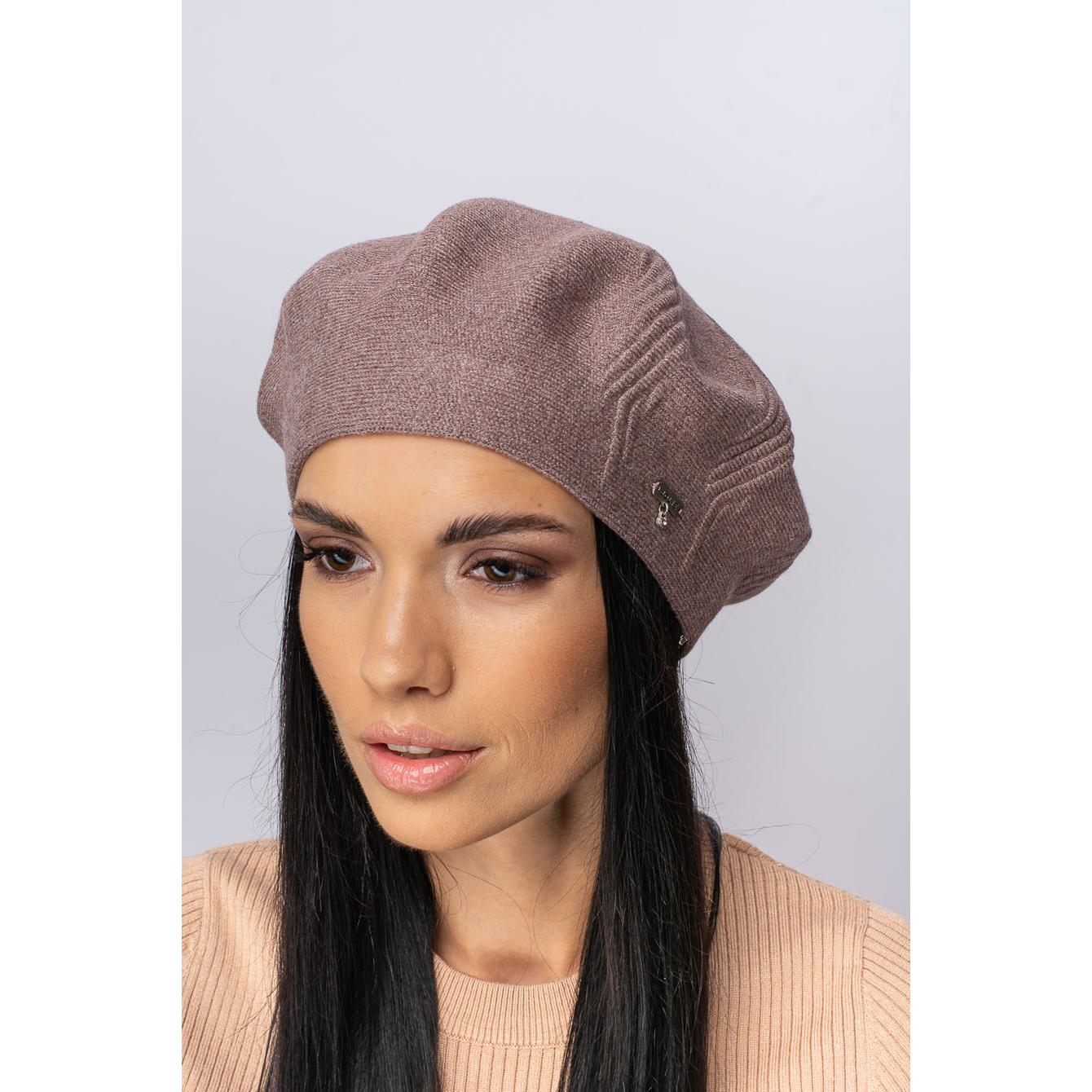 Берет женский шерстяной Leks Магма one size Какао
