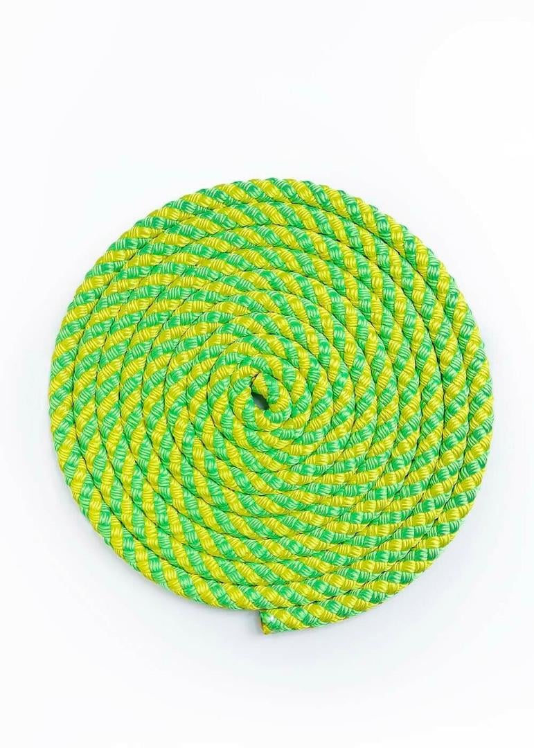 Скакалка Sasaki 2,5 м MJ243 Junior Spiral Muscat Green/FluoYellow (MAGxKEY)