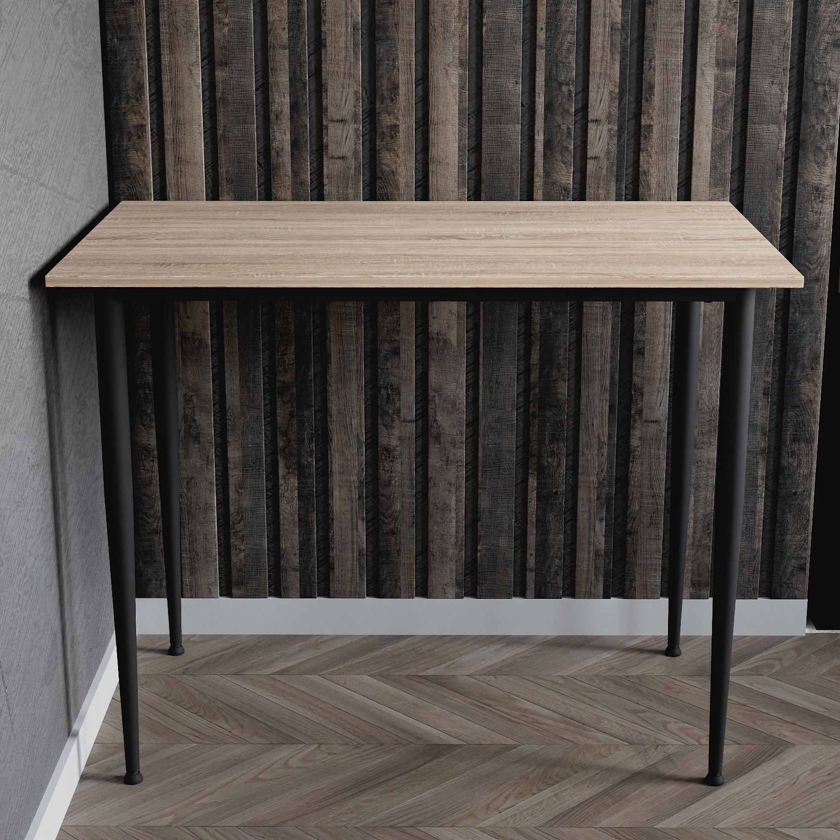 Стіл універсальний  Prime Ferrum-decor метал/ДСП 16 мм 750x1200x600 мм Чорний/Дуб Сонома (FRD-107636)