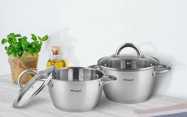 Каструля RINGEL Bonn з кришкою з нержавіючої сталі 6,1 л 24 см (RG-2003-24) - фото 6