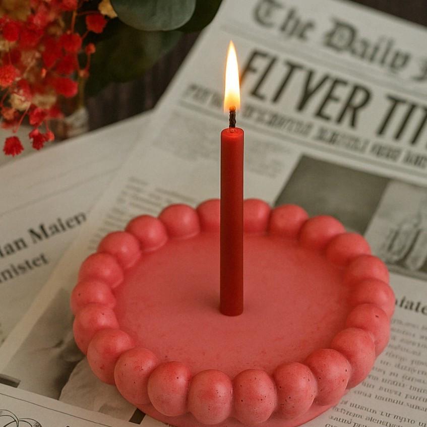 Підставка гіпсова декоративна 5candles Ромашка Рожевий (1477) - фото 2