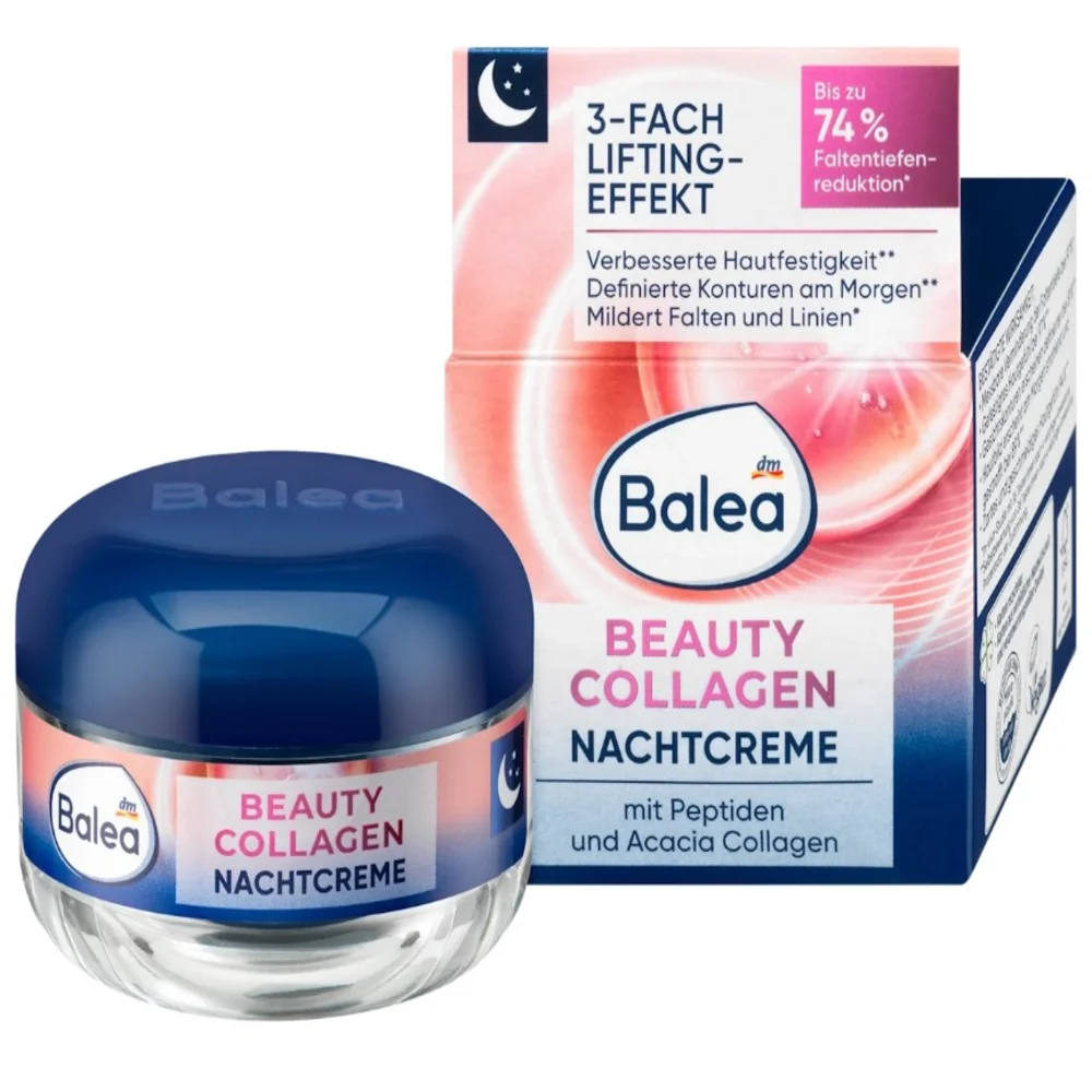Крем ночной антивозрастной Balea Beauty Collagen Nachtcreme с коллагеном 50 мл