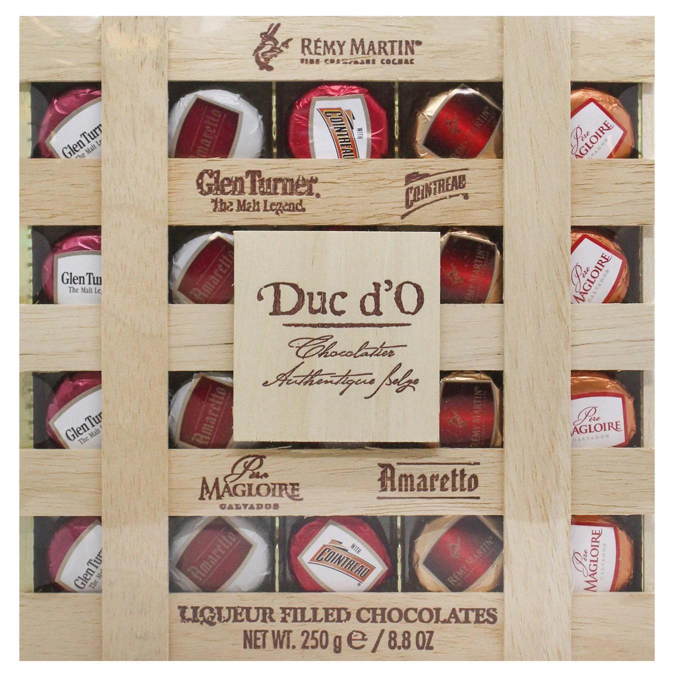 Конфеты Remy Martin Duc D'o Chocolatier с алкоголем в деревянной коробке 250 г (2506225970)