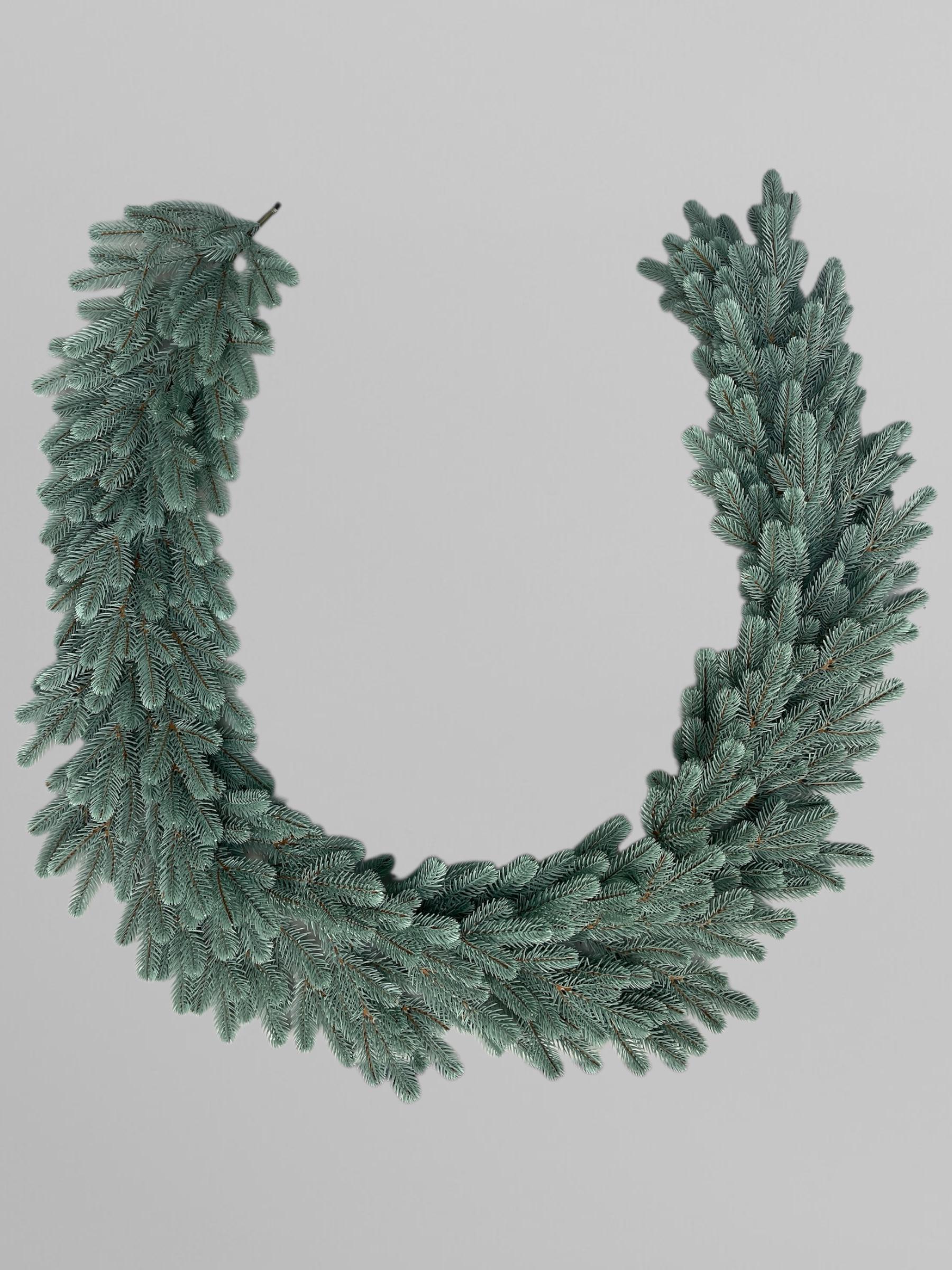 Хвойная гирлянда литая Traditional 200 см Голубой (Н02017)