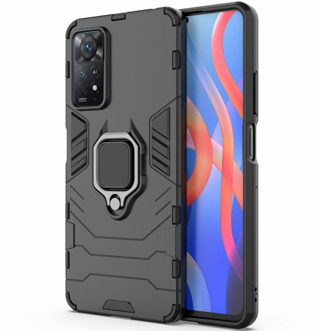 Чехол бампер Primolux Ring Armor для Xiaomi Redmi Note 12 Pro 4G - Black