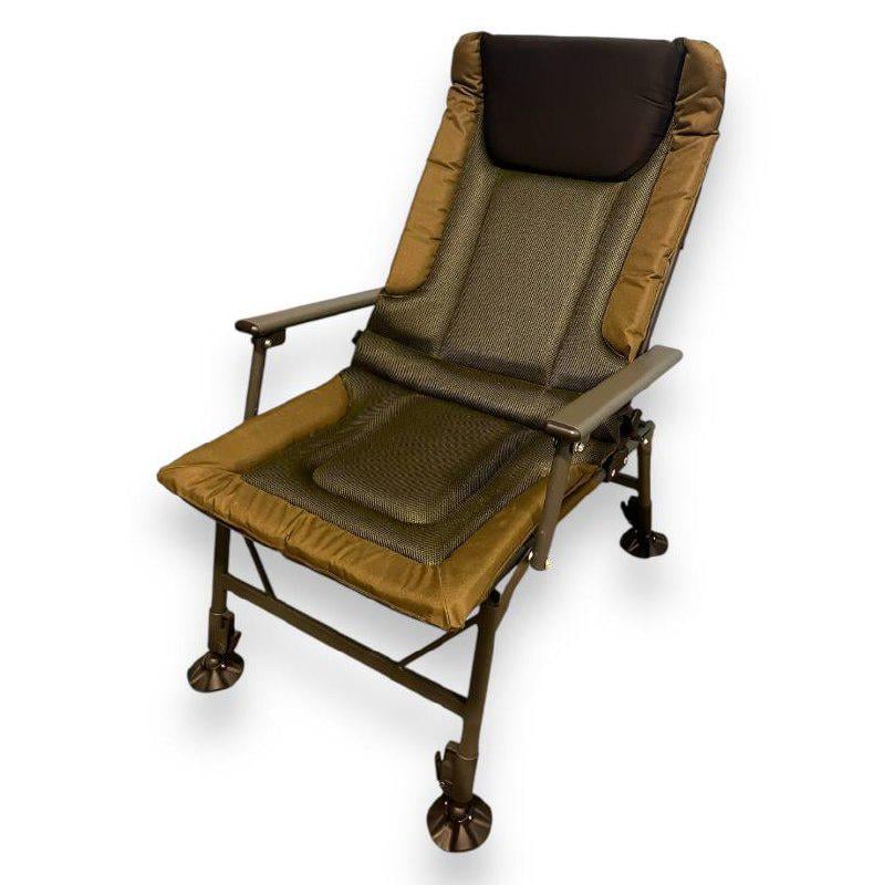 Стул рыболовный раскладной Модель-3 с подлокотниками и регулируемыми ножками (8354-3)