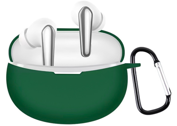 Чехол-накладка DK Silicone Candy Friendly с карабином для Realme Buds Air 3 Neo Green