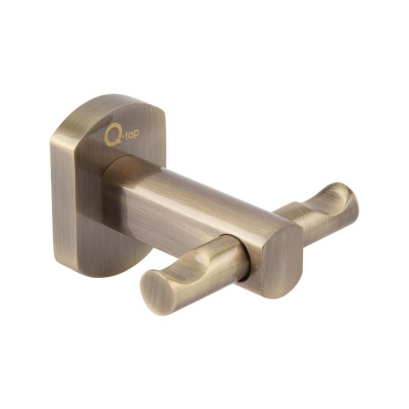 Крючок двойной настенный Qtap Liberty ANT 1154  Бронзовый