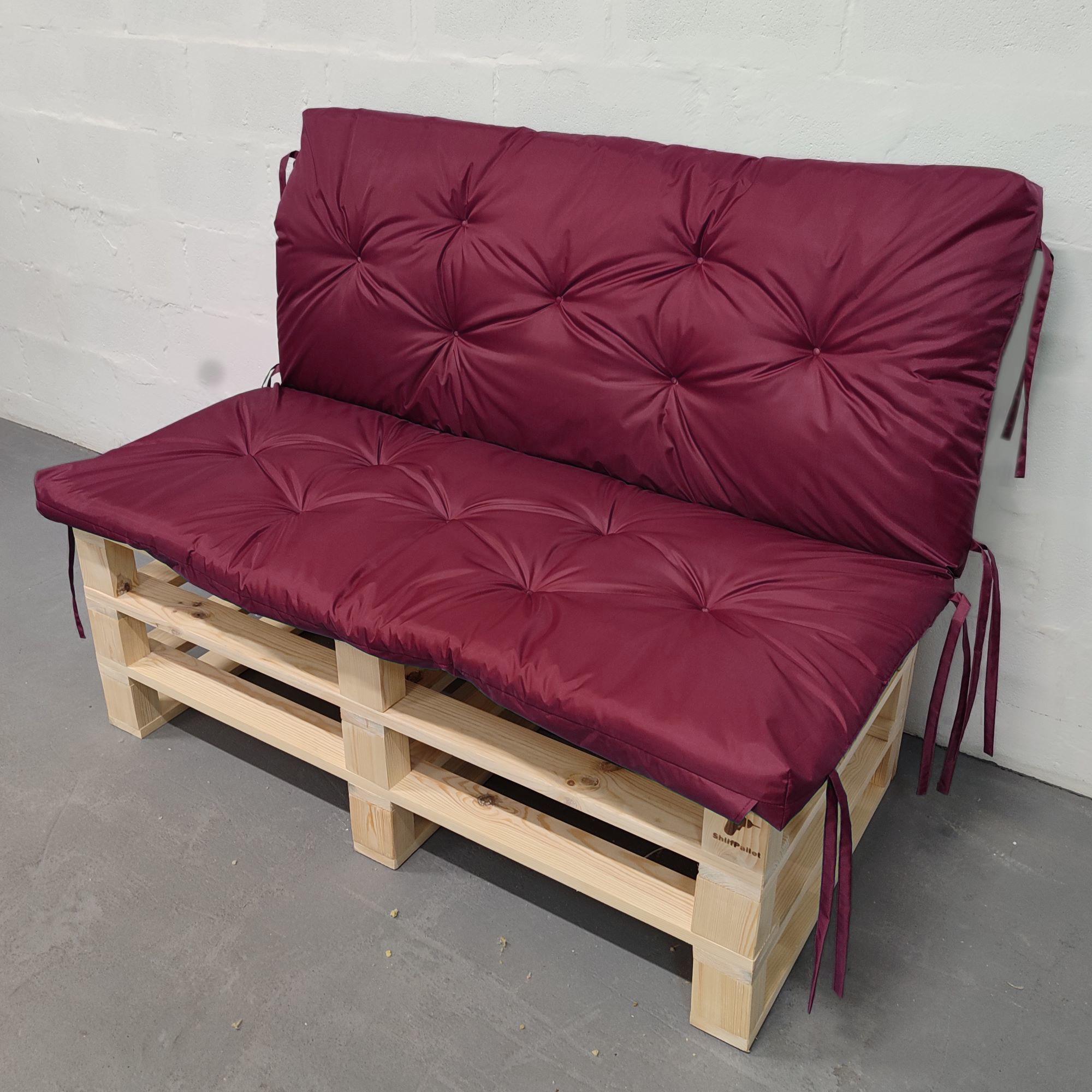 Подушка водовідштовхувальна для палет-дивану стьобана оксфорд 135D 120х110х8 см Бордовий (5704) Подушка водовідштовхувальна для палет-дивану стьобана оксфорд 135D 120х110х8 см Бордовий (5704)