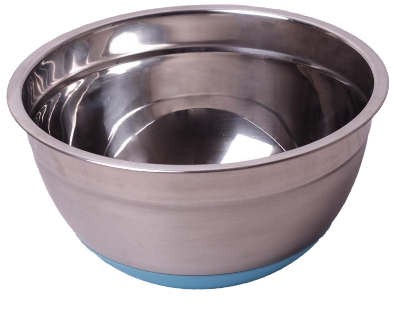 Миска стальная Kamille Labro Ø 20х10 см c силиконовым дном Голубой (KM-4347)