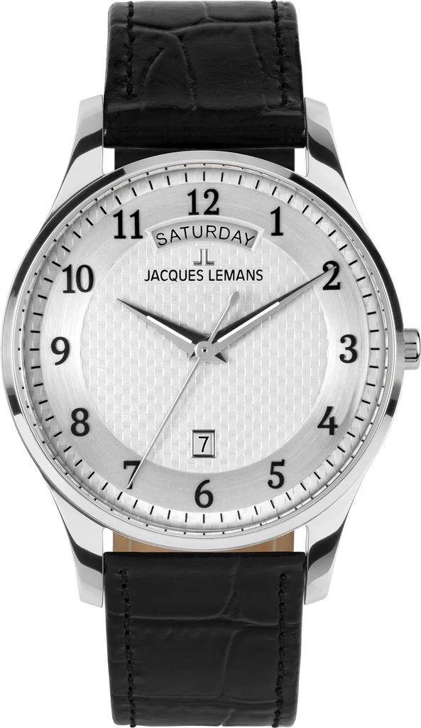 Наручные часы мужские Jacques Lemans London 1-2193O со стальным корпусом WR 50 м и серебристым циферблатом Наручные часы мужские Jacques Lemans London 1-2193O со стальным корпусом WR 50 м и серебристым циферблатом