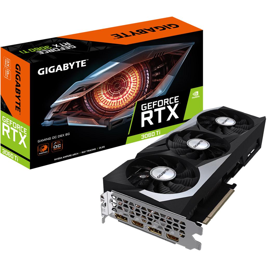 Видеокарта Gigabyte GeForce RTX 3060 Ti Gaming OC D6X 8G (GV-N306TXGAMING OC-8GD)