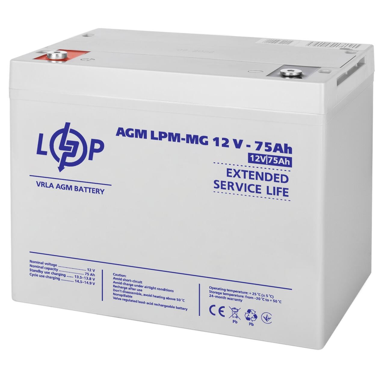 Аккумулятор мультигелевый LPM-MG 12V-75 Ah