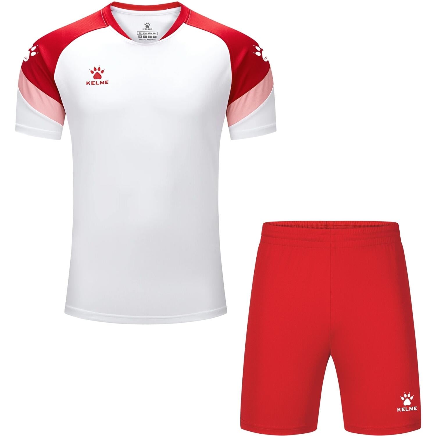 Комплект футбольної форми Kelme BRAVO L Біло-червоний (9107_7351ZB1255.9600)