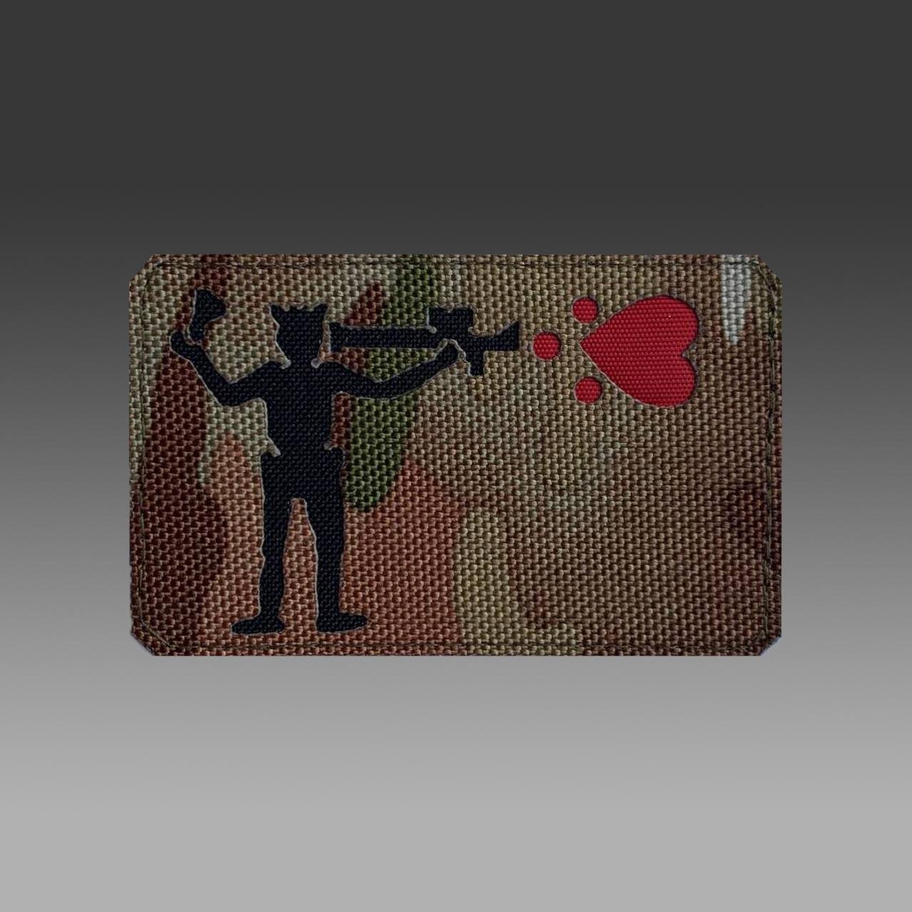 Шеврон на липучке Laser Cut ROP340 Черная Борода Гранатометчик 50х80 мм Мультикам/Чорный (1177) - фото 2