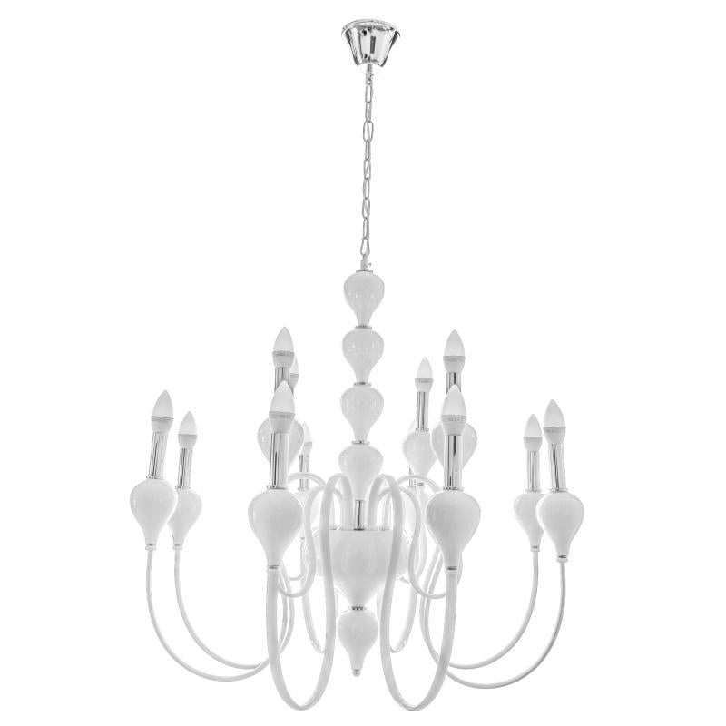 Люстра подвесная свеча Brille BL-022S/12 E14 WH