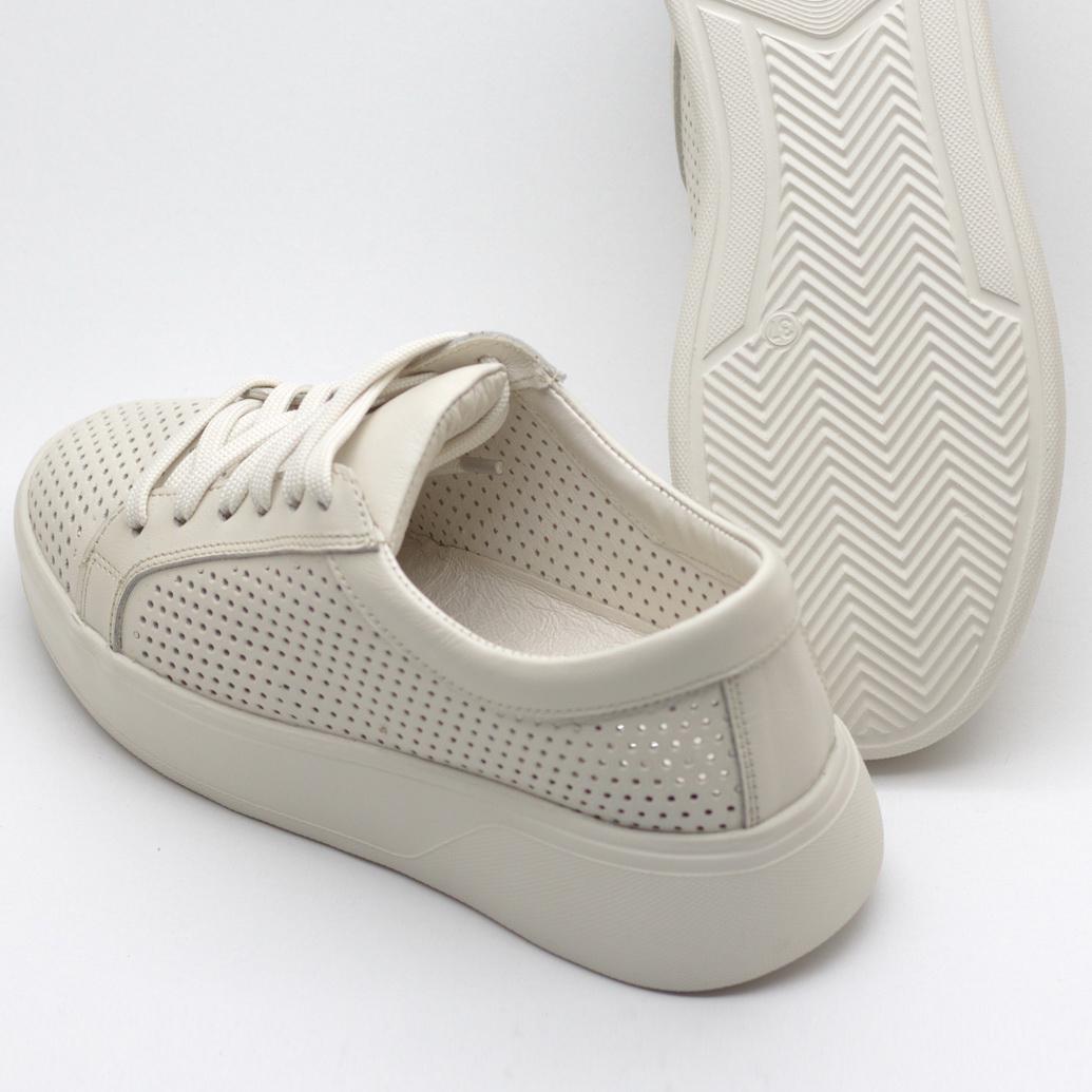 Кеды женские Zlett из натуральной кожи перфорированные р. 37 Молочный (1208) - фото 3 Кеды женские Zlett из натуральной кожи перфорированные р. 37 Молочный (1208) - фото 3