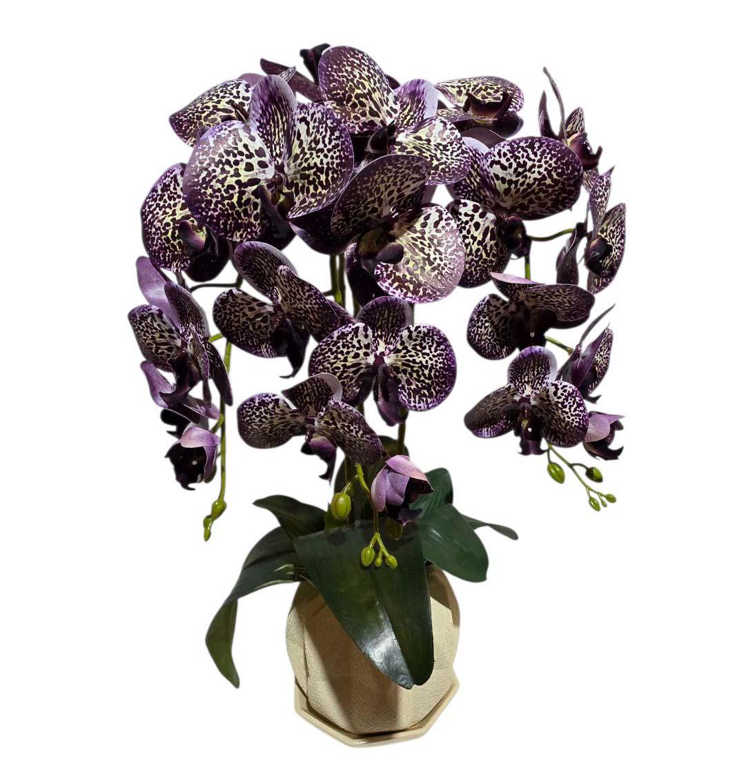 Орхидея искусственная Ravisto 52x32 см Тигрово-фиолетовый (0515-7)