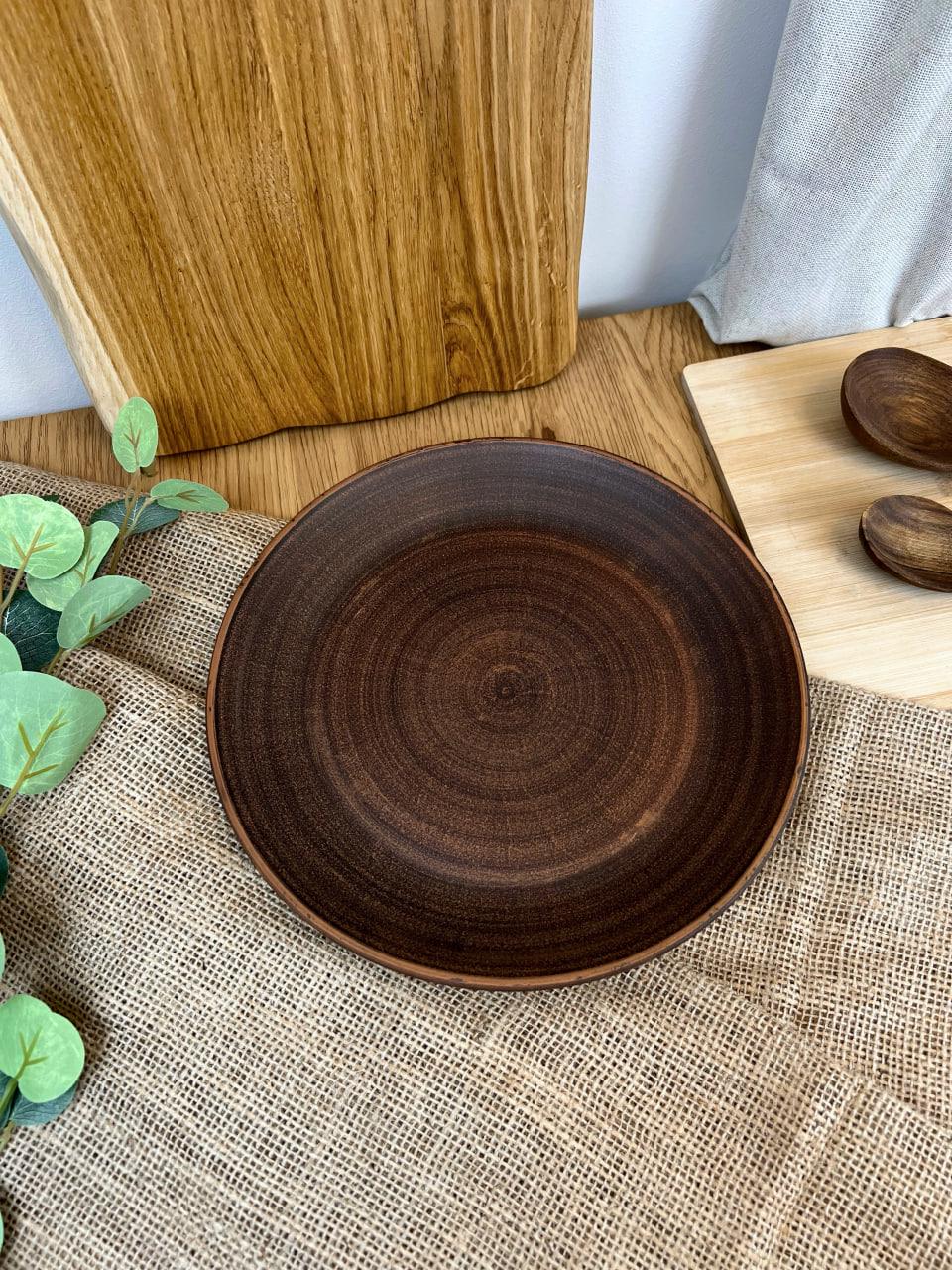 Тарілка керамічна глиняна гладка 26 см (3003-7) - фото 6 Тарілка керамічна глиняна гладка 26 см (3003-7) - фото 6