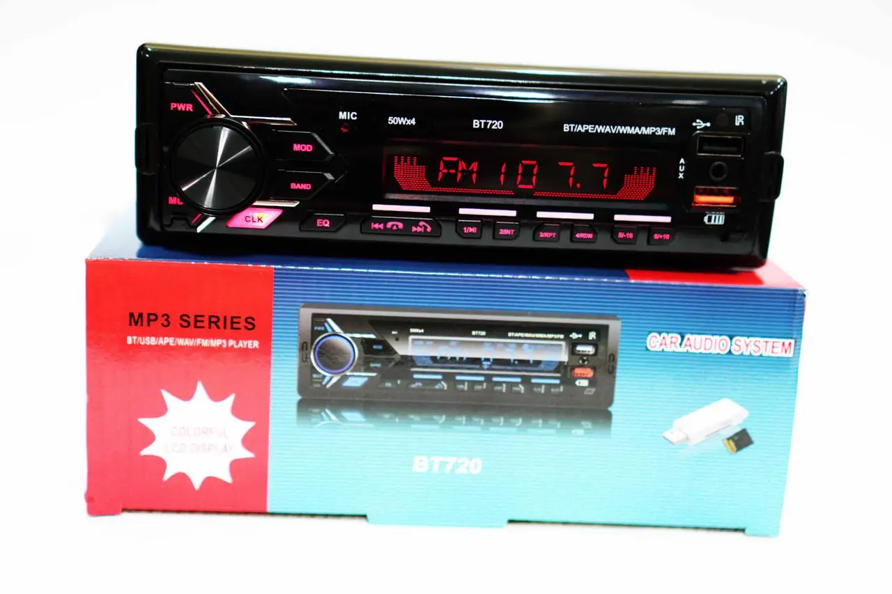 Автомагнитола BT720 2xUSB Bluetooth RGB SD/AUX/FM 4x50W - фото 5