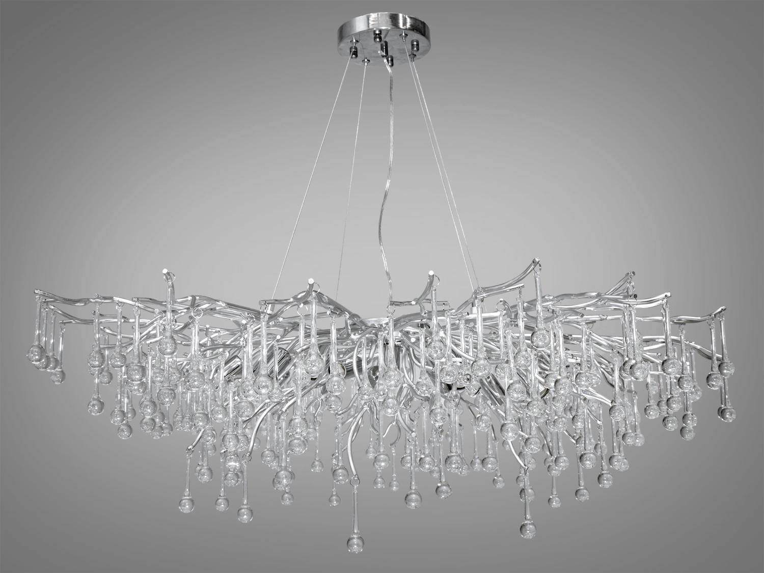 Люстра хрустальная подвесная 40 Вт Хром (607-1000CH) - фото 1 Люстра хрустальная подвесная 40 Вт Хром (607-1000CH) - фото 1