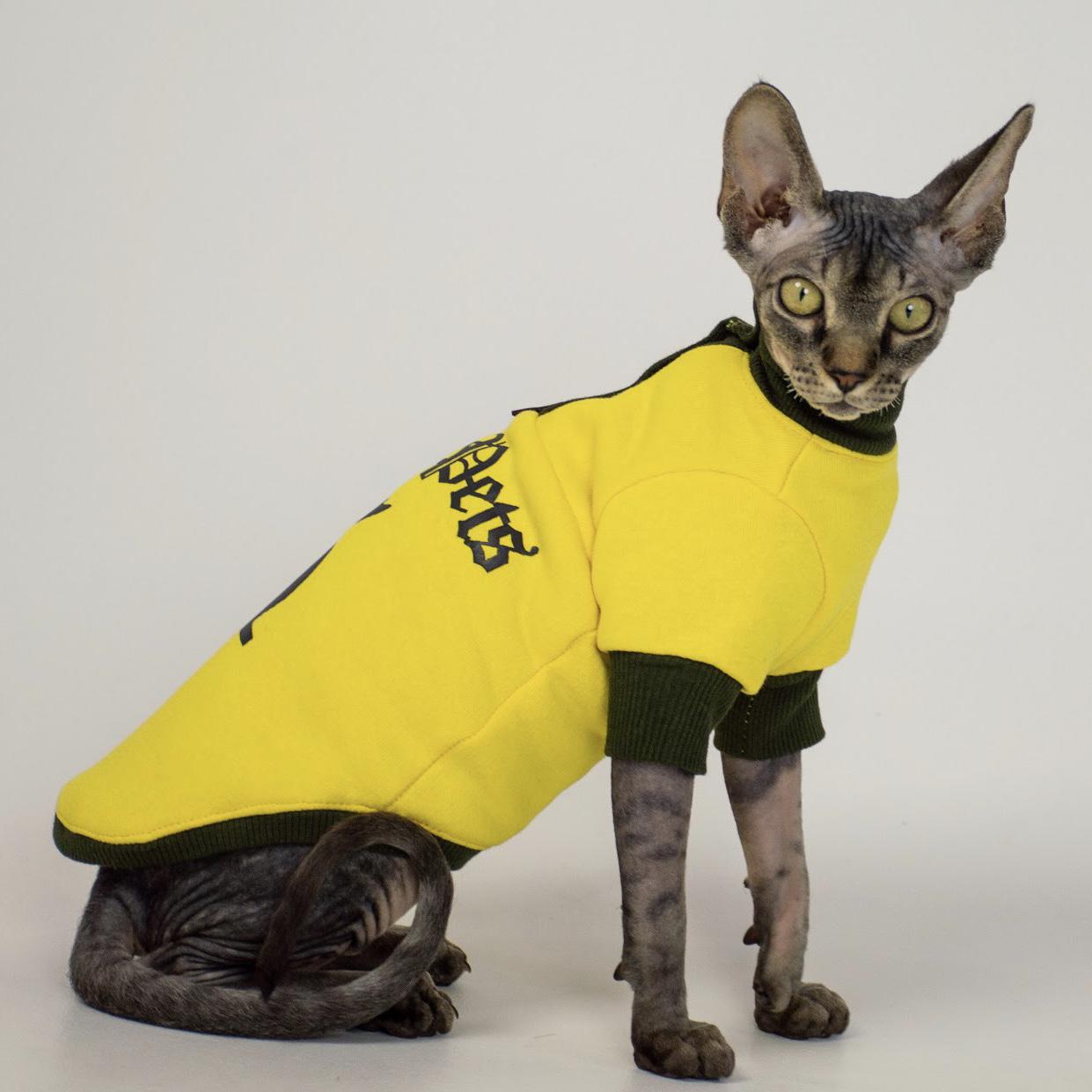 Кофта для кошек с рукавами теплая Style Pets SP XL Yellow (390XL) - фото 4