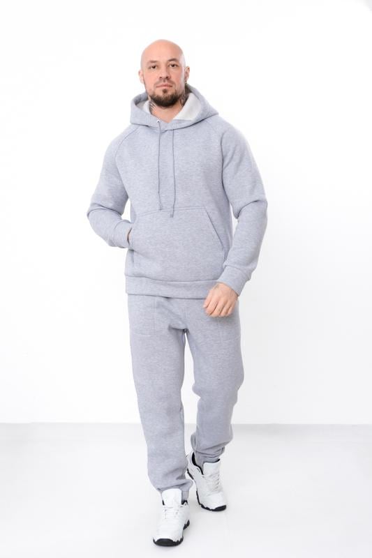 Костюм теплий чоловічий худі та штани однотонний Носи Своє р. 58 Сірий (8361-025)