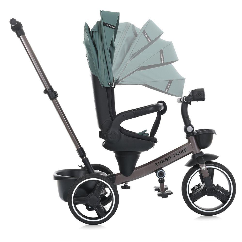 Велосипед детский 3-х колесный Turbo Trike MT 1002-4 от 1,5 до 3 лет поворотное сиденье Зеленый (24604066) - фото 2
