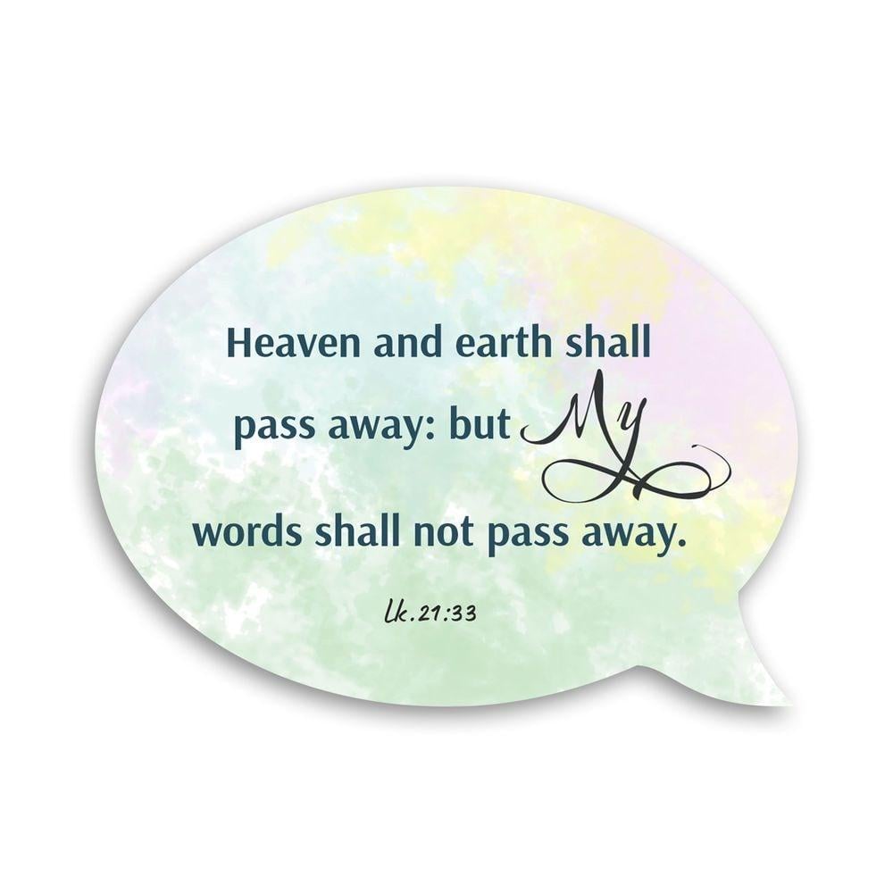 Магнит-выслов деревянный "Heaven and earth shall pass away" (хрмв0019а)