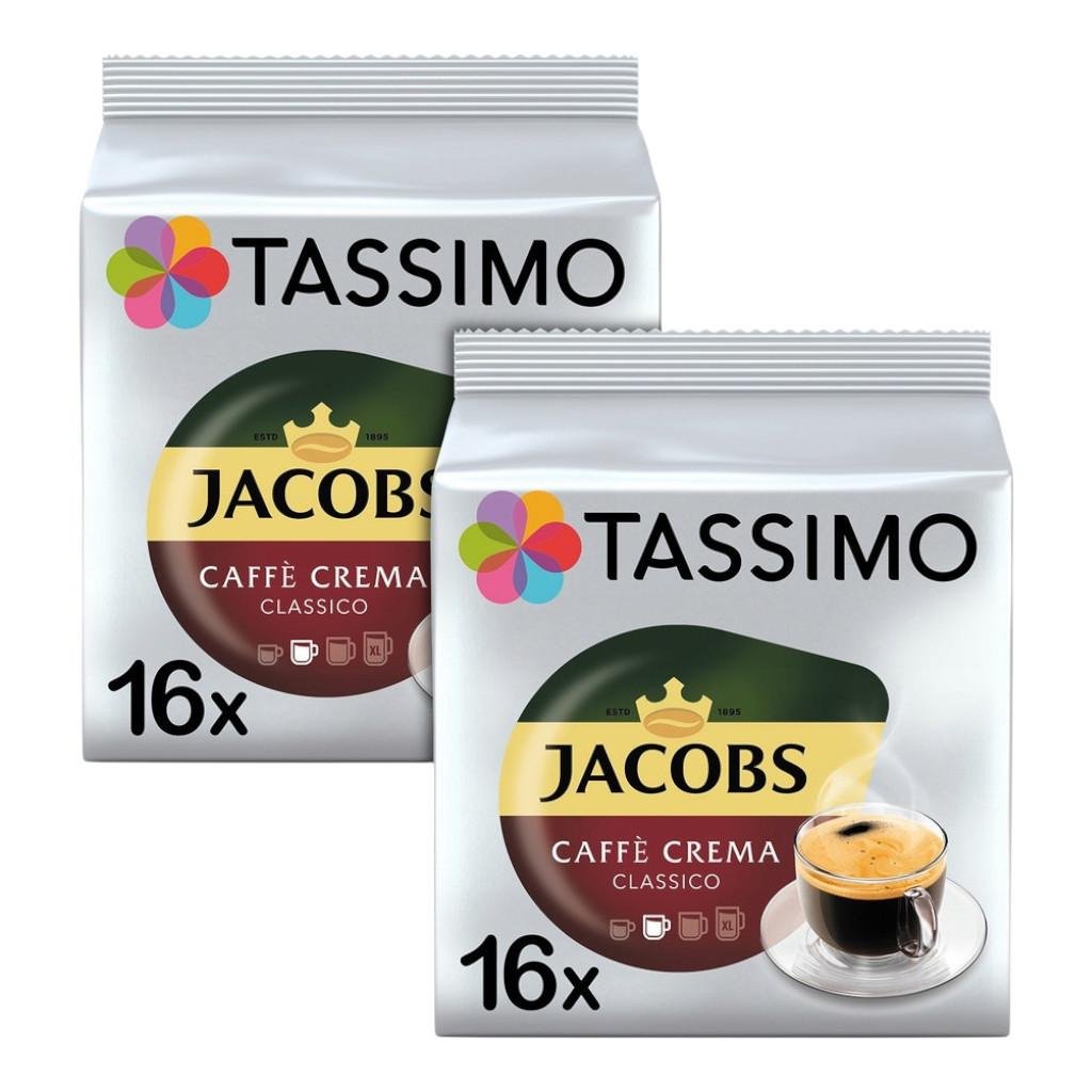 Набор кофе в капсулах Tassimo Jacobs Caffe Crema Classico XL 32 капсул