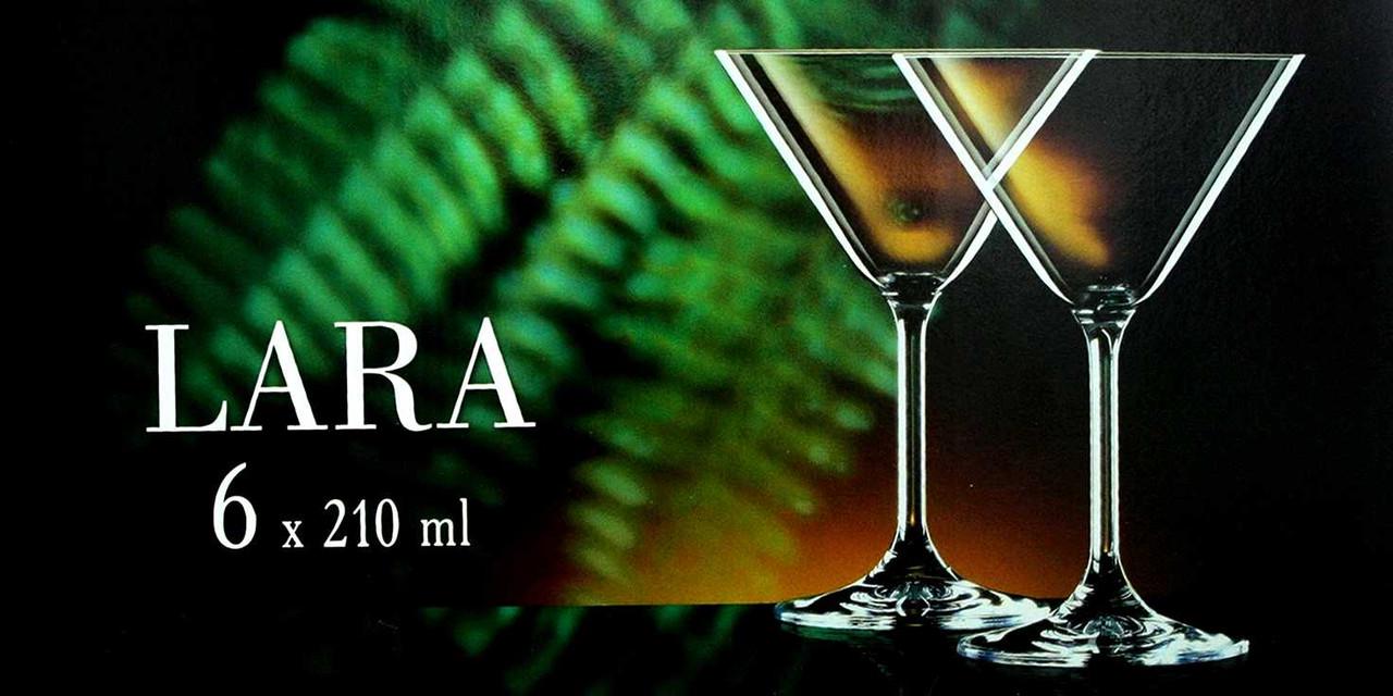 Набір келихів для мартіні Bohemia Lara 210 мл 6 шт. (40415/210) - фото 4 Набір келихів для мартіні Bohemia Lara 210 мл 6 шт. (40415/210) - фото 4
