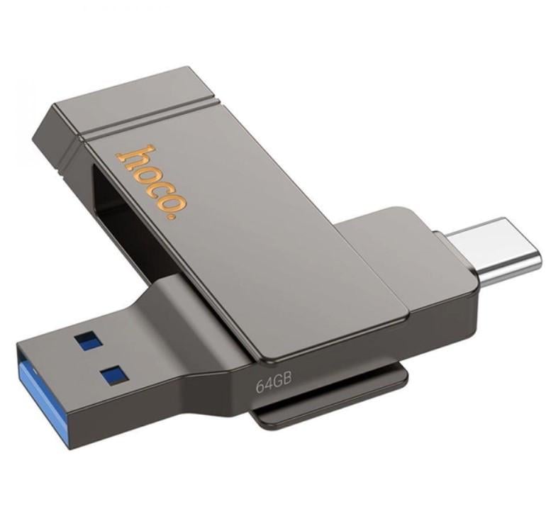 Флеш-память USB Hoco UD15 Clever 64 Гб Серый Флеш-память USB Hoco UD15 Clever 64 Гб Серый