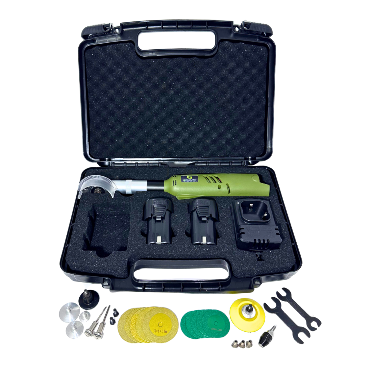 Гравер угловой Gravix с 2 аккумуляторами (07551) - фото 2