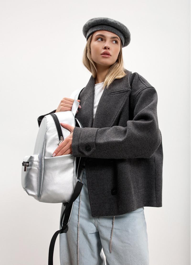 Рюкзак женский Sambag Talary 35х25х12 см Серебряный (35312003)