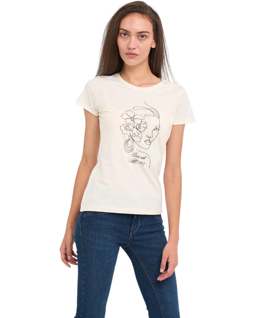 Футболка жіноча Timeout 20174185.515 M Кремовий (5942723103864)