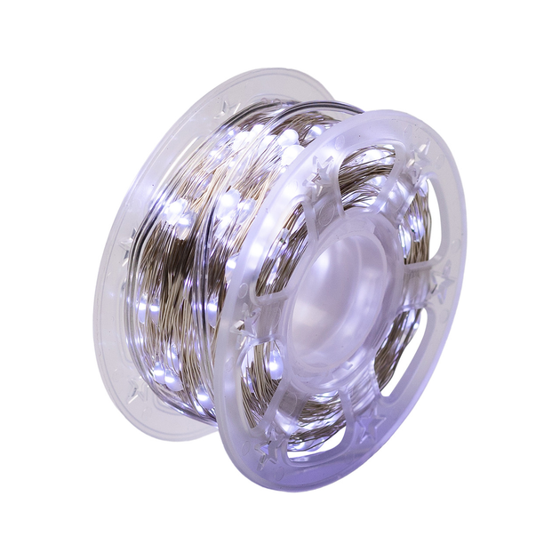 Світлодіодна гірлянда Роса 50 метрів холодний білий колір білий провід 500 LED 8 режимів з пультом - фото 4 Світлодіодна гірлянда Роса 50 метрів холодний білий колір білий провід 500 LED 8 режимів з пультом - фото 4