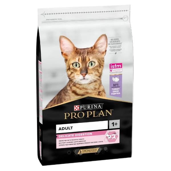 Корм для кошек Purina Pro Plan с индейкой с чувствительным пищеварением 10 кг (000021290)