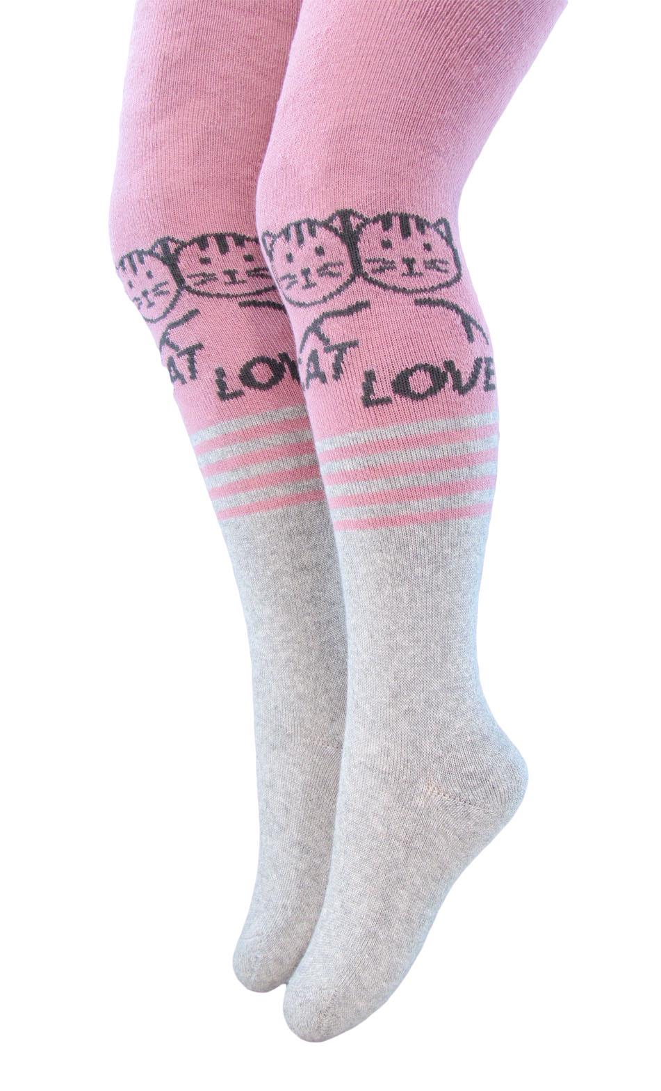 Колготки детские махровые Олми 1011м 119 cat love р. 12 80-86 см Розовый (64073)