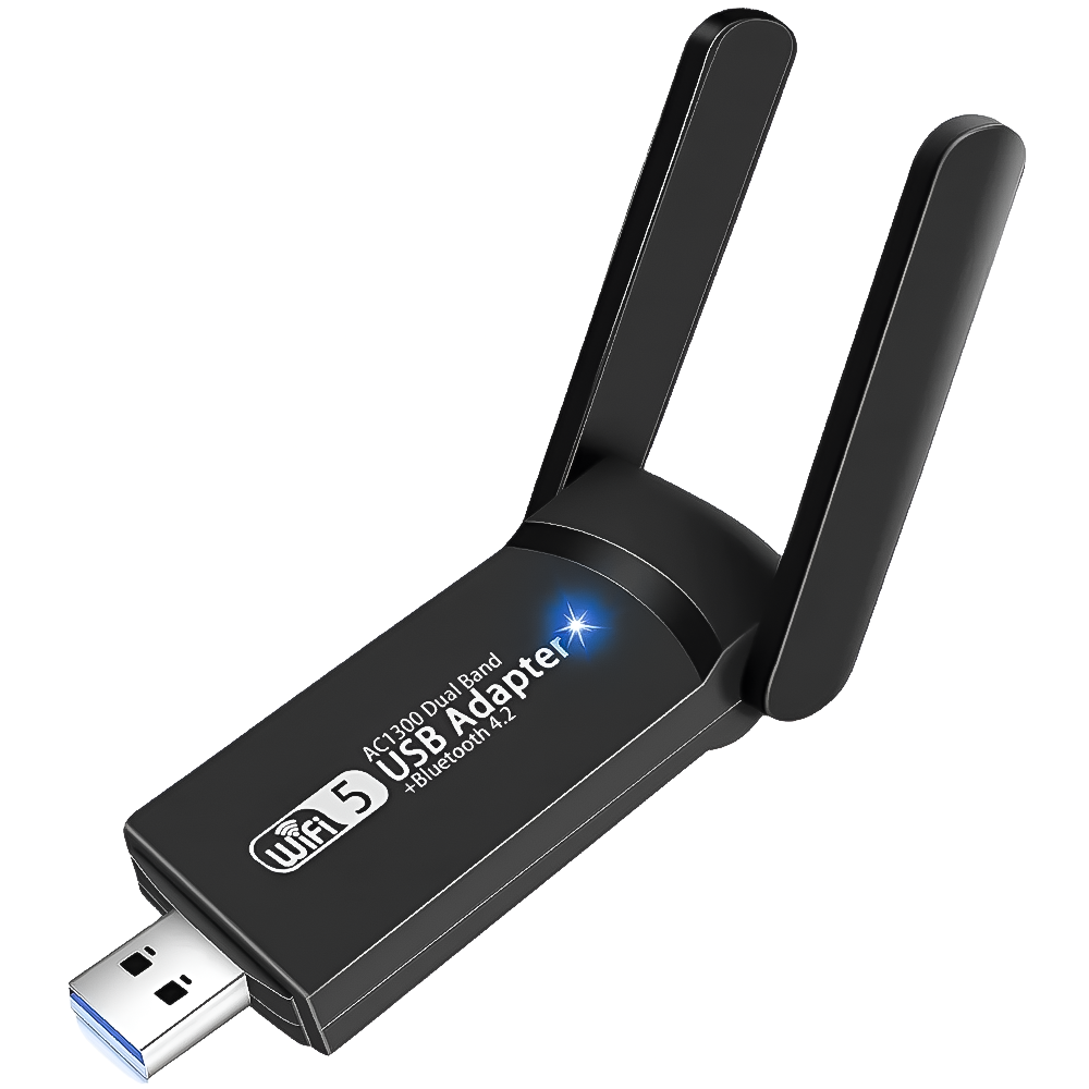 Адаптер двухдиапазонный сетевой Addap USB Wi-Fi + Bluetooth UWA-07 2,4/5GHz 1300 Mbps