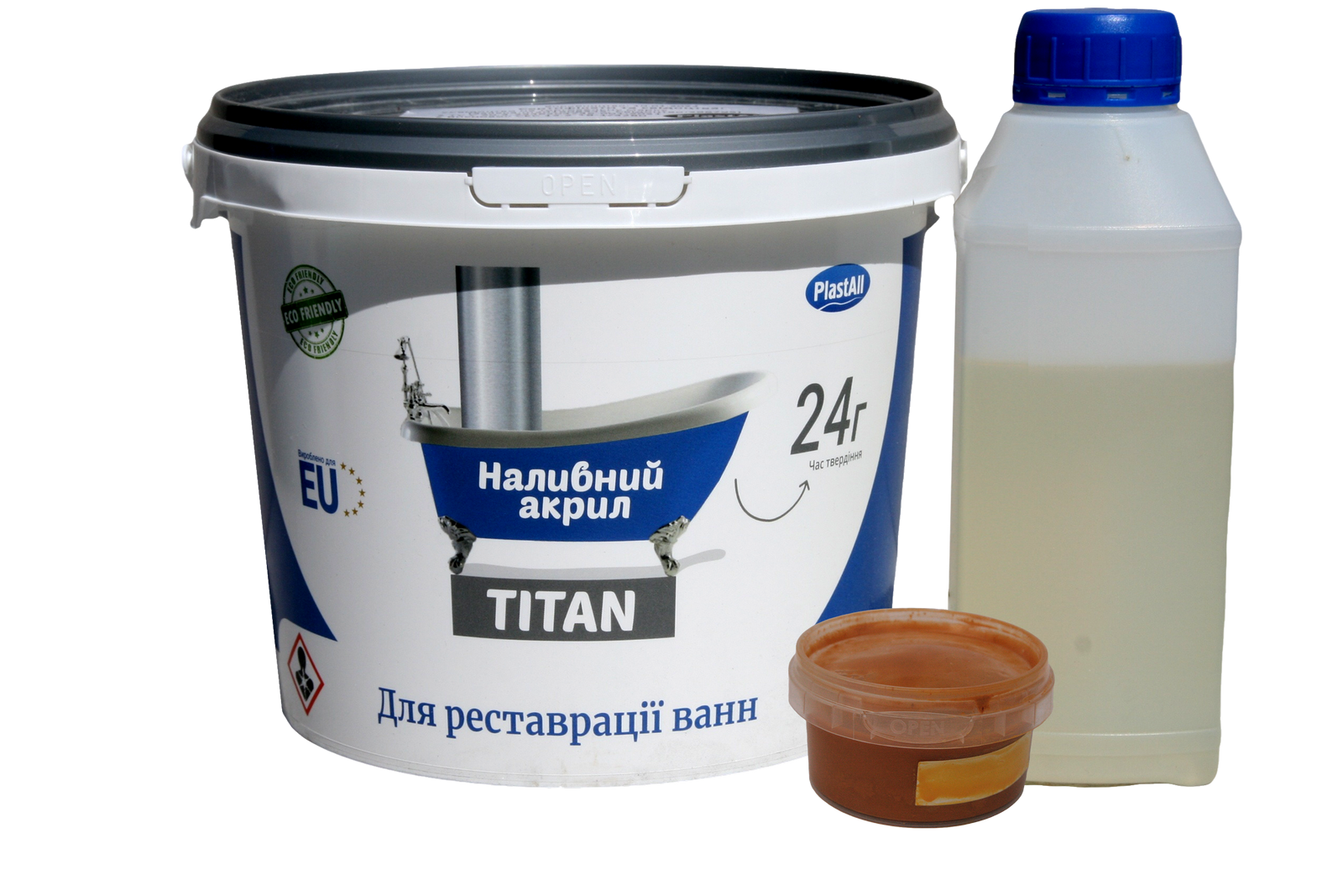 Акрил для ванн Plastall-Титан 1,2 м 2,4 кг Желтый (23915806)