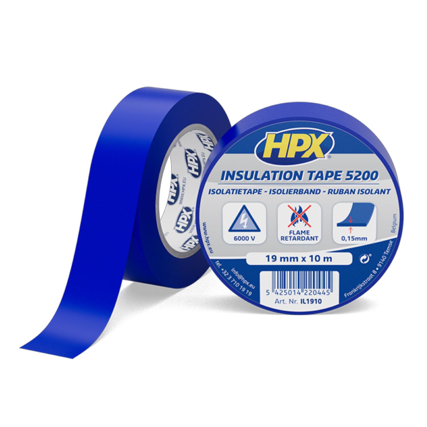 Стрічка ізоляційна HPX IL1910 19x0,2 мм 10 м ПВХ/гума 2 шт. Синій (INRUC0080020191060) - фото 2