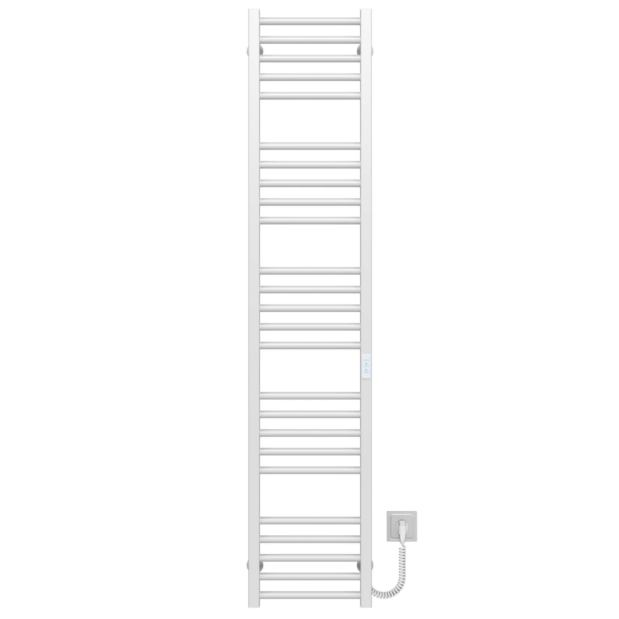 Полотенцесушитель электрический Deffi Lima П25 JD04 правое подключение нержавеющая сталь 300х1600 мм Белый (A.LI.160.30.25.EWR4)