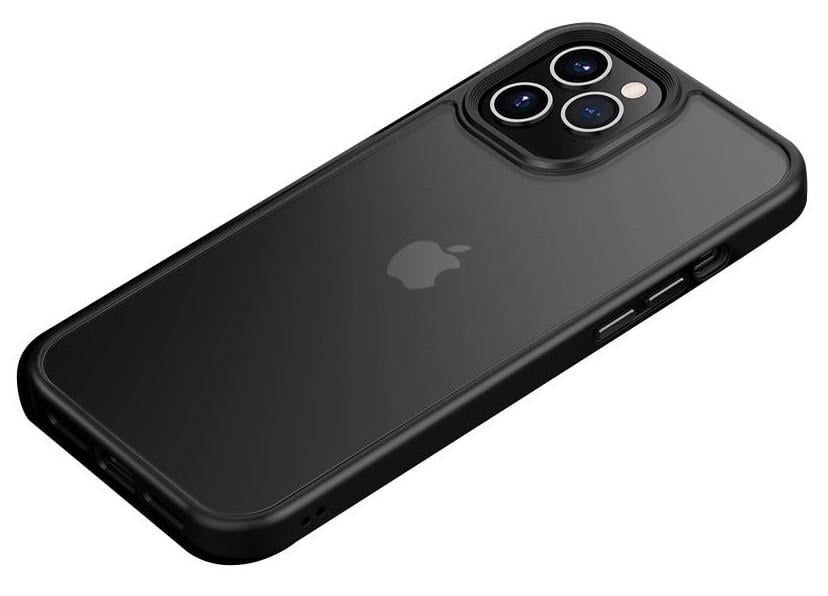 Чехол-накладка Metal Buttons для iPhone 12 Pro Max 6.7" Черный (084000)