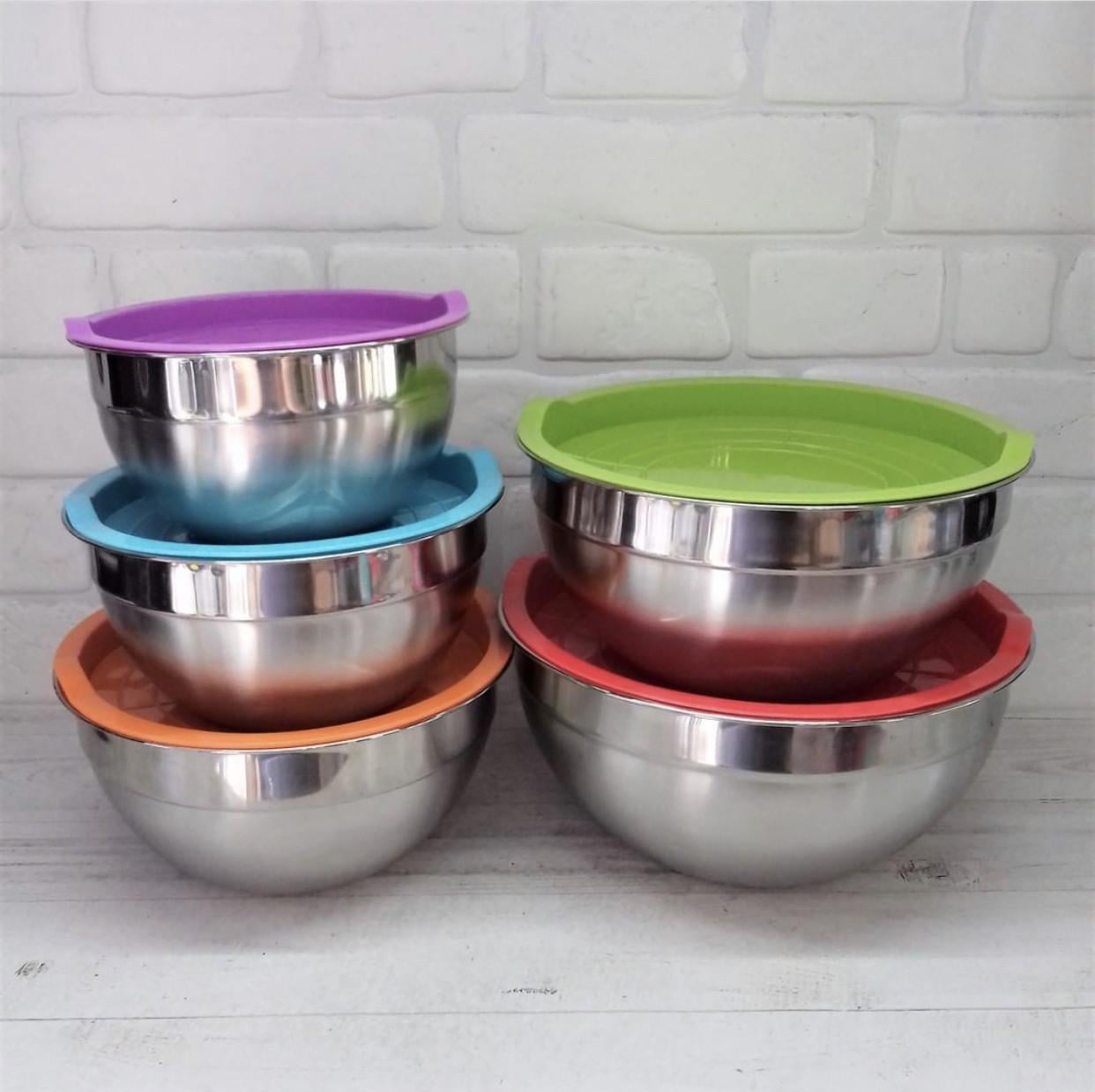 Набор лоханок Edenberg из нержавеющей стали с крышками 5 шт. (EB-3636) Набор лоханок Edenberg из нержавеющей стали с крышками 5 шт. (EB-3636)