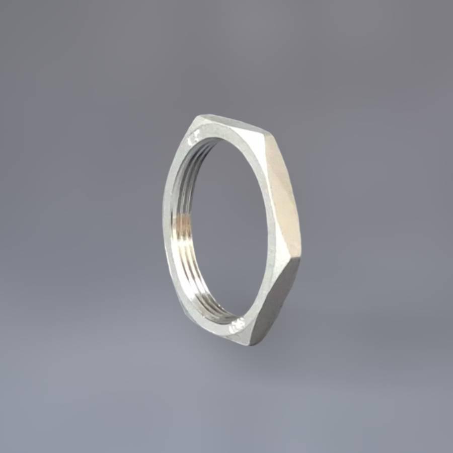 Контргайка муфтовая нержавеющая Ду50 2" н/ж сталь AISI304 резьба BSPP G2" Class 150 (PN20) - фото 2 Контргайка муфтовая нержавеющая Ду50 2" н/ж сталь AISI304 резьба BSPP G2" Class 150 (PN20) - фото 2