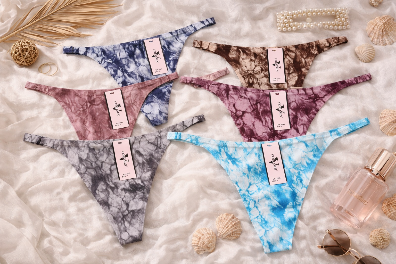 Набір жіночих трусиків стрінг безшовні 7 шт. (1589)