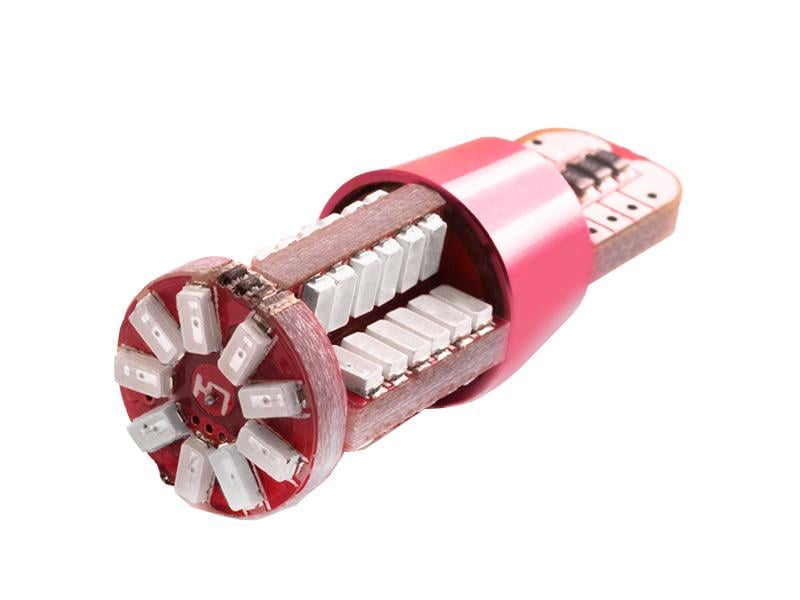 Автомобільна лампа світлодіодна LEDUA T10-3014-57 SMD обманка 12V Червоний (1452)